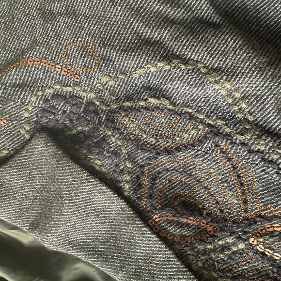 Coldwater Creek Rayon Wool Embroidered Sequin Blazer Jacket Women's Sz W18 - Picture 5 of 5